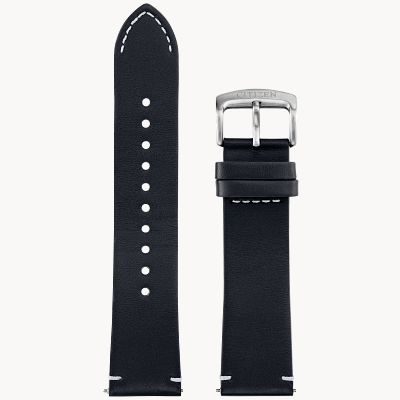 Black Leather Strap (22mm)